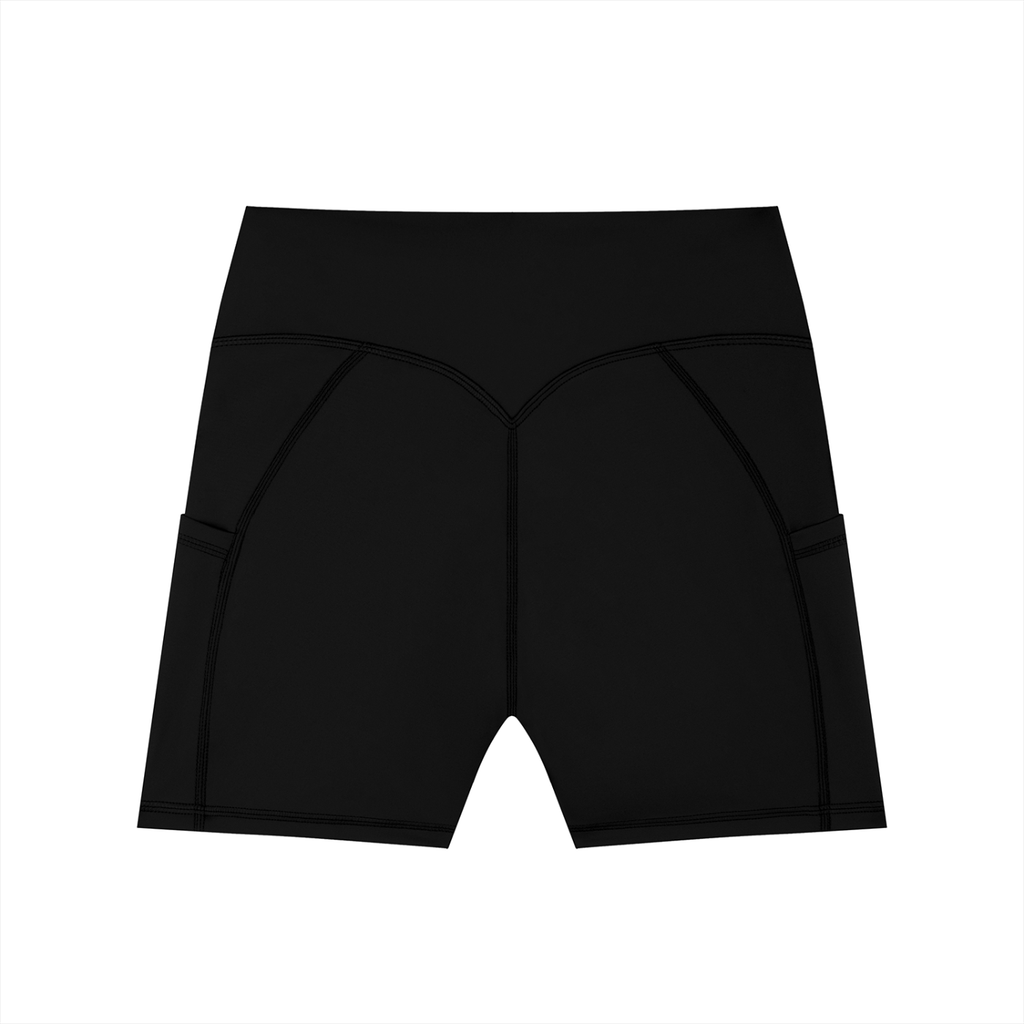 Unlucky Co. High-Waisted Pocket Biker Shorts