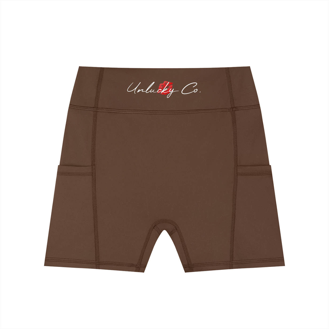 Unlucky Co. High-Waisted Pocket Biker Shorts
