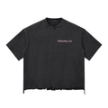 Unlucky Co. “Choke On It” Snow Wash Raw-Hem Boxy T-shirt