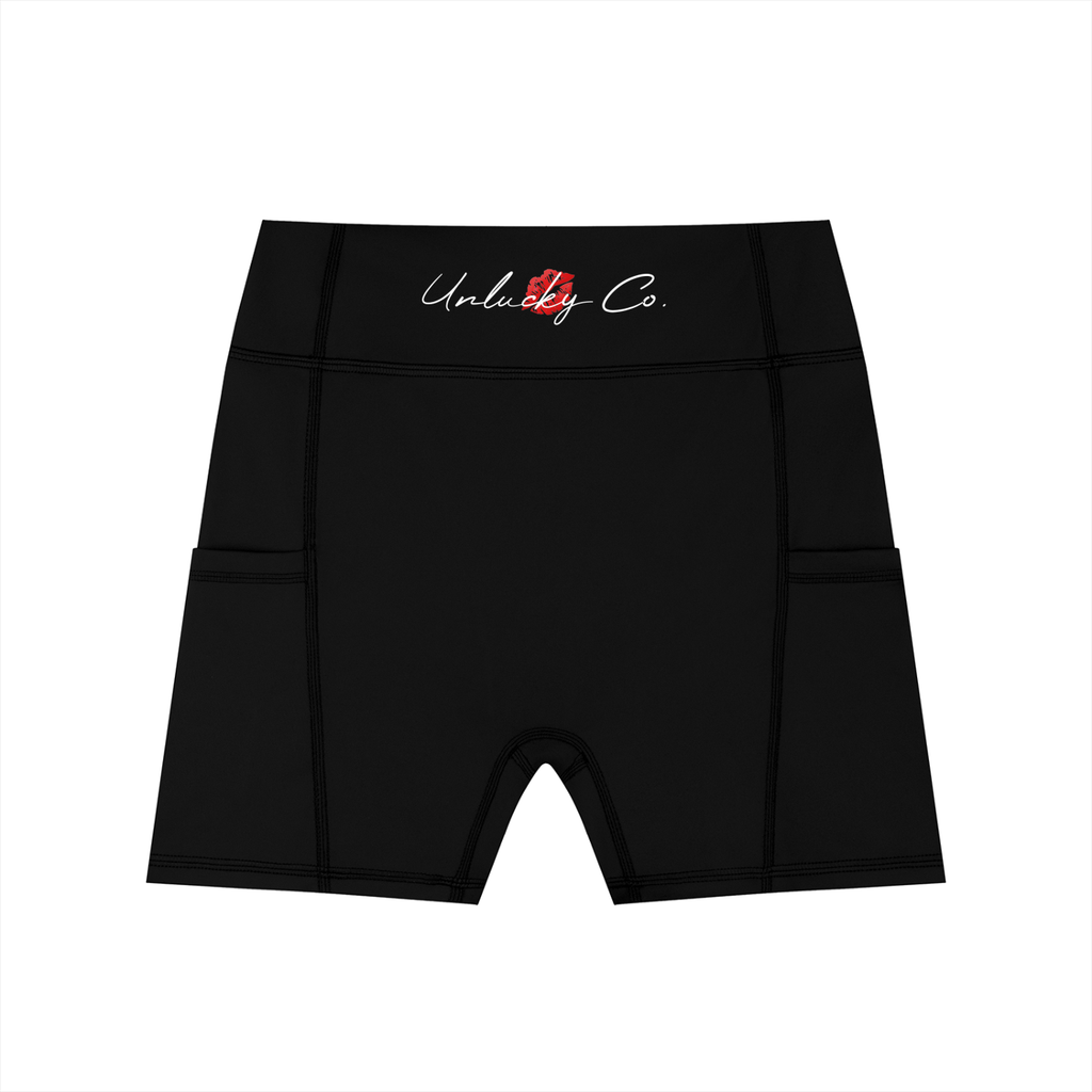 Unlucky Co. High-Waisted Pocket Biker Shorts